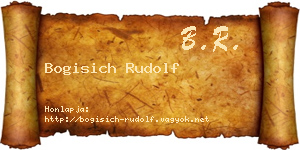 Bogisich Rudolf névjegykártya